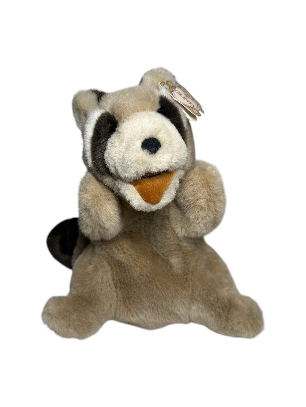 Vintage NWT Gund 1985 Plush Raccoon Hand Puppet Gunderpets Retro Style 9150